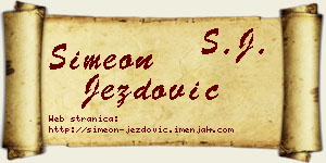 Simeon Jezdović vizit kartica